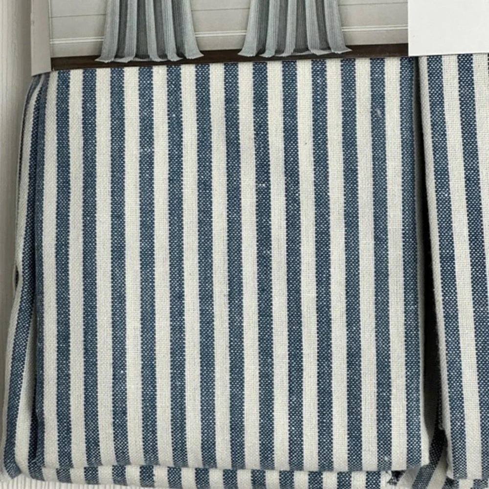 Lush Decor Farmhouse Vintage‎ Stripe Yarn Dyed Curtains 40x95 Two Panels Cotton